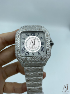 AARVA JEWELS นาฬิกาเพชรทรงสี่เหลี่ยมหรูหรา กลไกมิโยตะ กันน้ำ สแตนเลสสตีล อะนาล็อก ควอตซ์ 40 มม. แฟชั่นสำหรับทุกเพศ - Product Image 5