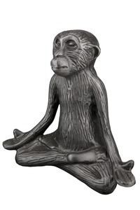 Sculpture de singe en aluminium faite à la main, design moderne, écologique, durable, figurine décorative Feng Shui pour la maison, le bureau ou la table - Product Image 2