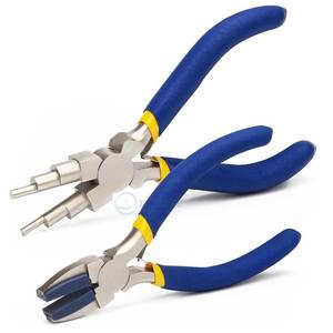 Stainless Steel Jewelry Making 6-In-1 <b>Pliers</b> <b>Set</b> with Bail Making Flat Nose Jump Ring Craft Tools Blue - Product Image 1