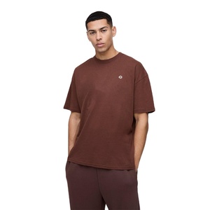 Vente chaude 100% coton T-shirt col rond pour hommes imprimé personnalisé respirant surdimensionné 200 grammes d'épaisseur coupe ample Double Jersey - Product Image 1