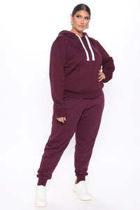 Wholesale Women Hoodie Jogger <b>Set</b> Casual Fleece Tracksuit Streetwear Two Piece Outfit Supplier USA - Product Image 4