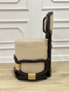 Custom Handmade Modern Teak Wood <b>Stool</b> and Ottoman for Home Hotel Villa Use - Product Image 3
