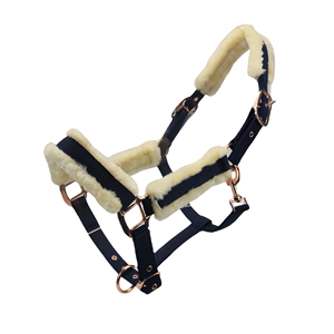 Promotion Vente en Gros : Collier de Tête Équestre Réglable avec Rembourrage en Polaire Bleu Clair, Halter Doux Personnalisé - Product Image 1