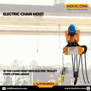 Palans à chaîne électriques robustes INOVIC CRM 1-10 tonnes avec chariot motorisé |   Construction métallique durable et télécommande - Product Image 1