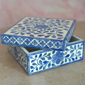 Caja de Joyería Decorativa Hecha a Mano con Diseño Marroquí de Flor de Amor con Incrustaciones de Hueso Ecológica, Decoración para Mesa del Hogar, Año Nuevo - Product Image 2