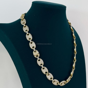 Cadena de Plata de Ley 925 con Diamantes de Moissanita, Estilo Iced Out, Cadena de Lujo para Hombre, Joyería Hip Hop, Regalos de Aniversario para Él - Product Image 1