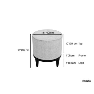 เบาะนั่งทรงกลมสไตล์โบฮีเมียน ผ้าลายดอกไม้ ขาสีดำ ตกแต่งห้องนั่งเล่น - Product Image 4