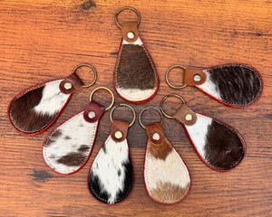 Nouveaux porte-clés occidentaux en cuir de vachette de haute qualité personnalisés cadeaux promotionnels en cuir véritable porte-clés de luxe à sublimation - Product Image 4