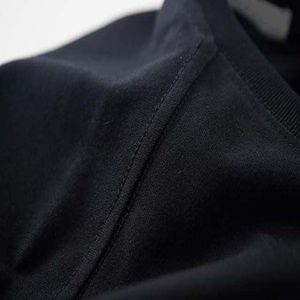 T-shirts pour hommes de couleur noire, en coton et polyester, col rond, vêtements décontractés d'été, t-shirts personnalisés pour hommes, séchage rapide - Product Image 3