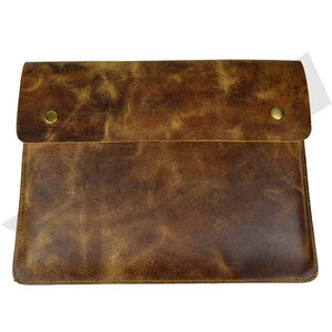 Wholesale Custom Crunch Leather Laptop Sleeve Cover Travel <b>Briefcase</b> Computer Business Rustic Leather Laptop Case/Sleeve/Bag - Product Image 6