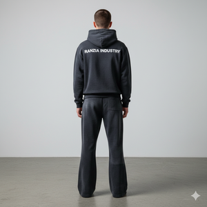 Ranzia OEM ODM เสื้อมีฮู้ดแบบมีซิปสำหรับผู้ชายเสื้อแจ็คเก็ตมีฮู้ดแบบกรดซักด้วยพลอยเทียม DTG สำหรับเสื้อผ้าผู้ชาย - Product Image 2