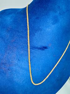 Cadena de Oro Sólido 22K Clásica, Diseño de Cuerda, Oro Amarillo 916 Auténtico con Sello, Joyería de Eslabones Delgados y Trenzados para Hombres y Mujeres - Product Image 2