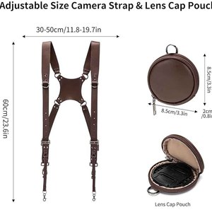 Premium <b>Leather</b> Camera <b>Harness</b> Dual Strap System for DSLR Cameras Comfortable Shoulder Chest Rig Photography Gear - Product Image 6