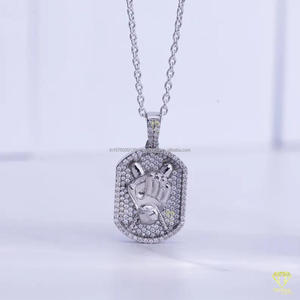 จี้รูปสัญลักษณ์ทำมือประดับเพชรโมอิสซาไนต์ VVS เงินแท้ 925 สร้อยคอเครื่องประดับหรูหรา - Product Image 4