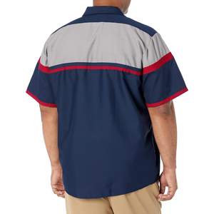 เสื้อเชิ้ตทำงานผู้ชายแบบลำลอง เนื้อผ้าเทคโนโลยีพิเศษ ป้องกันรอยยับ ไซส์ 6XL สไตล์ฤดูใบไม้ร่วง - Product Image 1