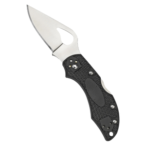 Navaja de bolsillo plegable con mango texturizado negro, hoja de acero inoxidable de filo liso con orificio para el pulgar en forma de lágrima y clip para uso diario. - Product Image 3