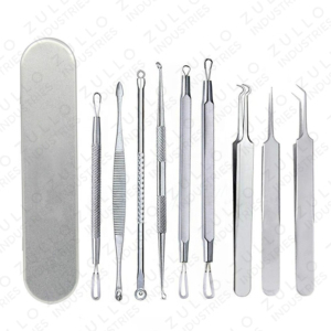 Professional 9 Piece Acne Blackhead Extraction Kit with Custom Logo Comedone Pimple and Blemish Removal Tools - Product Image 5