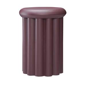 Table d'appoint en fer thermolaqué pour intérieur et extérieur, table d'appoint en métal imperméable, support décoratif cannelé pour la maison et les projets hôteliers - Product Image 1