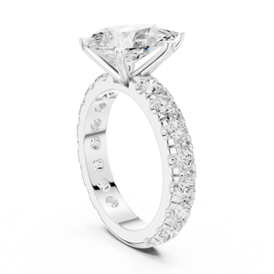 Anillo de Compromiso Aries Jewel de Lujo con Diamante Cultivado en Laboratorio de 3 Quilates, Corte Pera, Grado E VS, Oro Sólido de 14K, Joyería Fina para Regalo - Product Image 5