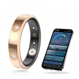 Stainless Steel Zircon Smart <b>Ring</b> IOS IP68 Health Fitness Sleep Tracker App Control 5-10 Days <b>Battery</b> - Product Image 2