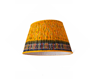 Handmade Ikat Lampshade Pleated Table <b>Lamp</b> <b>Shade</b> Decorative Home Decor Round <b>Purple</b> Orange - Product Image 5