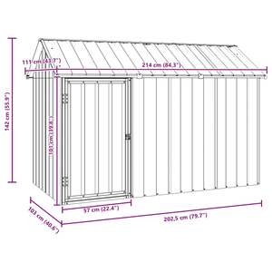 Jaula para Pájaros de Acero Galvanizado Antracita de 84.65 X 44.09 X 55.51 Pulgadas para Mascotas - Product Image 6
