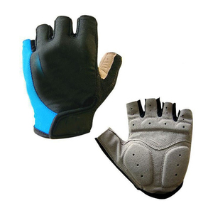 Gants de cyclisme demi-doigts en PU, respirants, en maille, unisexes, pour l'été - Product Image 2