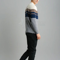 Pulls décontractés pour hommes en coton/laine respirants pour l'hiver, texture lisse, coupe moderne, tricot doux, écologiques, anti-plis