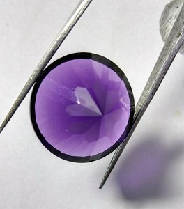 Pierre précieuse améthyste violette naturelle, coupe fantaisie ronde, haute qualité, pierre lâche pour la fabrication de bijoux, bague, pendentif - Product Image 5