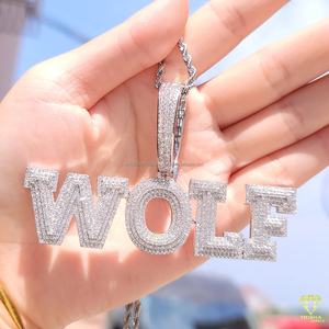 Collier pendentif de luxe « WOLF » avec chaîne en diamants sertis, bijou tendance, cadeau pour homme - Product Image 2