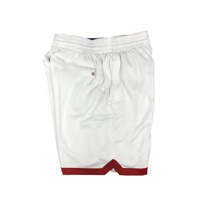 Shorts sublimés pour hommes, couleur blanche, shorts MMA, décontractés, solides, OEM ODM, mi-longs, respirants, tricotés, brodés, logo personnalisé, short MMA - Product Image 5