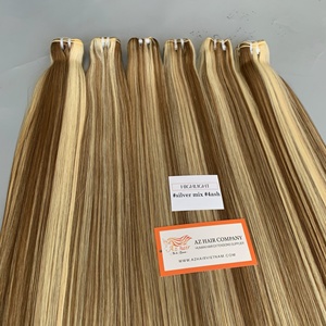 High Quality Vietnamese Cuticle Aligned Virgin Remy Balayage <b>Highlight</b> Human Hair Double Drawn Invisible Skin Weft Hair - Product Image 6