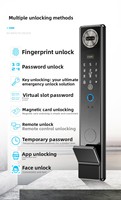 Cerradura Inteligente con IA, Reconocimiento Facial, Control Remoto, App Tuya, Wi-Fi, Aleación de Aluminio, Seguridad Grado C para Puertas de Madera y Acero