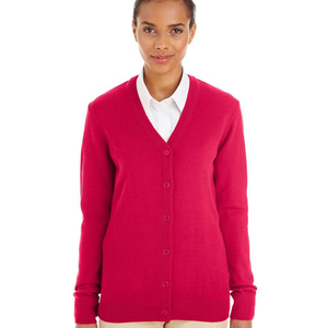 Cardigan en tricot pour femme de qualité supérieure, col en V, manches longues, couleur unie, boutons sur le devant, style classique, à porter toute l'année - Product Image 1