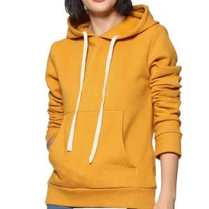 Fabricante OEM Personalizado, Sudaderas con Capucha Cortas de Invierno para Mujer de Alta Calidad, 100% Algodón, Felpa, Estilo Urbano, Conjunto con Sudadera Frontal Tipo Pullover - Product Image 1