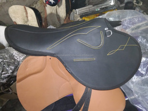 SE VENDE Sillín sintético RACING CONJUNTO COMPLETO CON PUNTAS DE ALMOHADILLA DE DAÑO ESTRIBOS HIERRO color AZUL EN dólar 40 tallas 14 15 16 17 18 - Product Image 6