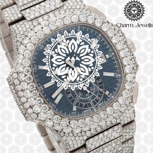 Reloj de Lujo Charm Jewells de Acero Inoxidable con Caja Redonda, Cuarzo Analógico y Bisel de Diamantes para Mujer - Product Image 3