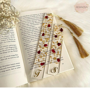 Marcapáginas de resina, gran éxito de ventas, el mejor regalo para un amante de los libros, precio al por mayor, artesanía recién hecha con diseño de brillantina dorada y verde. - Product Image 3