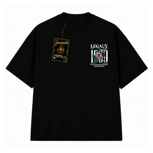 Camiseta de Manga Corta Oversize para Hombre Legacy 1009 Manufacturing, Diseño Floral en la Espalda, Estilo Urbano, Algodón Jersey, Cuello Redondo - Product Image 2