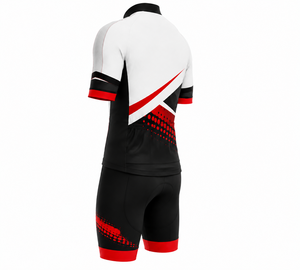 Ensemble maillot et short de cyclisme à forte demande, imprimé graphique, séchage rapide, manches courtes, vêtements de vélo avec short rembourré - Product Image 4