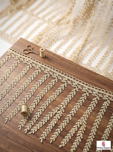 Ribete de encaje con flecos HitJem Export, borde decorativo de algodón con borlas para textiles de moda - Product Image 5