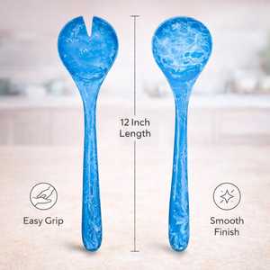Luxury Design <b>Top</b> Selling Handcrafted Colorful <b>Resin</b> Salad Serving Spoon Fork Spork Set Premium Quality Dishwasher Safe - Product Image 5