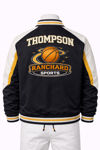 เสื้อแจ็คเก็ตบาสเก็ตบอลพรีเมียมแบบสั่งทำพิเศษ น้ำหนักเบา ระบายอากาศได้ดี เหมาะสำหรับกีฬา ทีมฝึกซ้อม และใช้สำหรับเชียร์ทีม ประสิทธิภาพสูง - Product Image 5