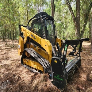 Powerful Caterpillar 275 Compact Loader With Forestry <b>Mulcher</b> For Brush Cutting Tree Clearing And Land Management - Product Image 6