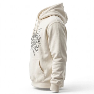 Men's Heavyweight Cotton Fleece Pullover Hoodie <b>Japanese</b> Samurai Graphic <b>Print</b> Street wear Fashion Custom Casual Winter Hooded - Product Image 4