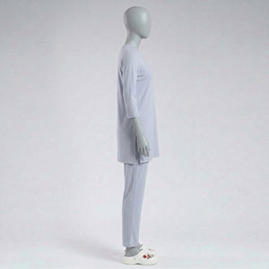 Ensemble 2 pièces décontracté et sobre pour filles, hauts et pantalons, broderie, 100% polyester, Abaya islamique d'automne, vêtements pour femmes adultes - Product Image 5