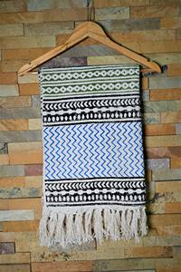 ผ้าห่มผ้าฝ้ายออร์แกนิกพิมพ์ลายบล็อกสไตล์โมเดิร์นทำมือ สำหรับเตียง โซฟา ตกแต่งห้องนั่งเล่น เป็นมิตรกับสิ่งแวดล้อม ใช้ได้ทุกฤดู ของตกแต่งบ้าน - Product Image 6