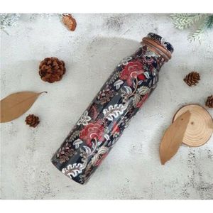 Custom Printed Pure Copper <b>Bottle</b> for <b>Drinking</b> Water Leak Proof Ayurvedic Health Fitness Gym Yoga Metal Flask Bulk Order <b>Bottle</b> - Product Image 1