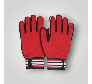 Durable Synthetic Leather Football <b>Gloves</b> Anti-Slip Textured Palm Multicolor Paneled Rugby Training <b>Gloves</b> Custom Logo - Product Image 2