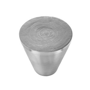 Mesa Auxiliar Moderna con Pedestal de Hierro, Mesa de Estilo Contemporáneo, Diseño Elegante con Ranuras, Mueble Minimalista de Lujo para Sala de Estar - Product Image 4